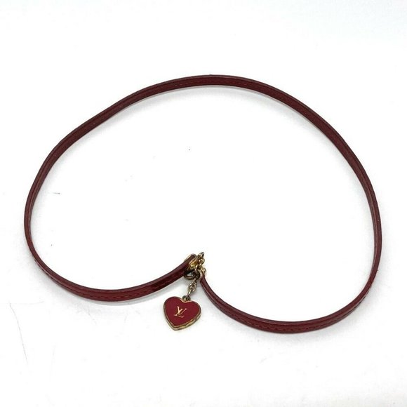 LOUIS VUITTON M6625F LV logo Bracelet commit Accessories Bracelet enamel Red - Picture 6 of 6